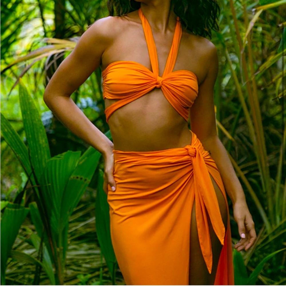 Rat & Boa Zeta Top in Tangerine